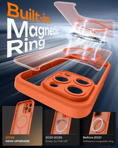 Miniatura 820 de TOCOL Funda para iPhone 11, compatible con Magsafe, protección completa de cámara, imanes integrados, protección contra caídas, funda translúcida