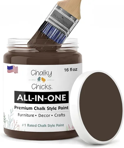 Miniatura 41 de Chalky Chicks - Pintura mate a la tiza, no requiere lijado, 4 onzas líquidas, color gris oscuro (Gun Metal Gray), para muebles, pintura sin Gris