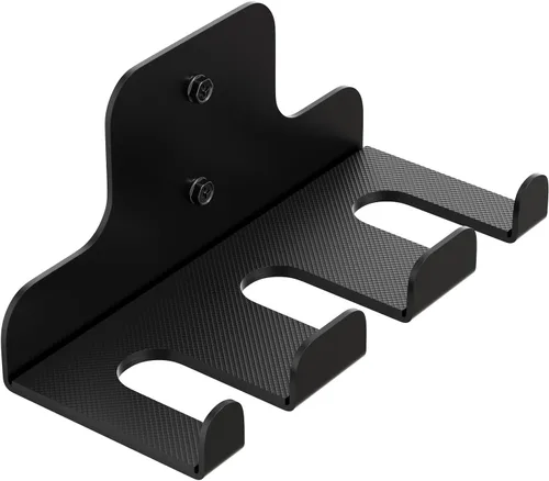 Miniatura 6 de JNIHEEP Colgador de Barra Olímpica, Estante de Barra de Gimnasio para Garaje, Estante de Montaje Vertical para Barras, Recubierto en Polvo Negro