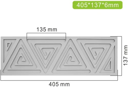 Miniatura 2 de Moldes de silicona triangulares – Moldes de caramelo de chocolate con forma de corazón y ramas de árbol 3D (B1 16.2 x 5.48 x 0.24 pulgadas)