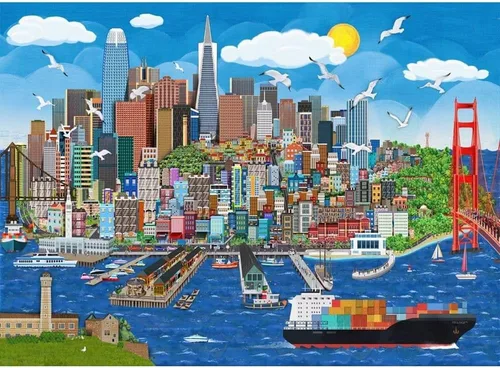 Miniatura 2 de EuroGraphics San Francisco by Jasper Tompson - Rompecabezas de 1000 piezas