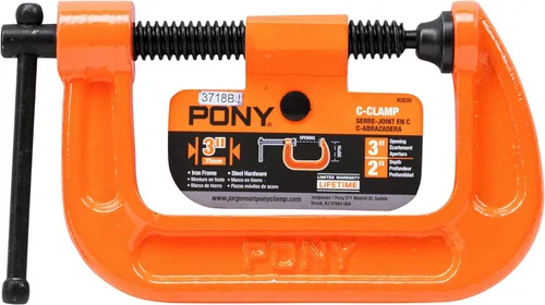 Miniatura 6 de Pony Jorgensen 2630 Abrazadera en C de 3 Pulgadas, Naranja