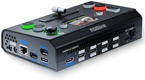 Miniatura 10 de RGBlink mini-mx SDI, conmutador de video multicámara para transmisión en vivo, conmutador de transmisión de 10 canales con HDMI 4K, SDI, UVC/NDI
