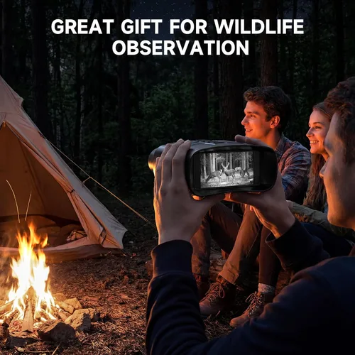 Miniatura 6 de Gafas de visión nocturna, prismáticos infrarrojos de visión nocturna 4K con batería recargable de 4000mAh, tarjeta TF de 32GB para acampar, regalo