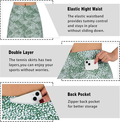 Miniatura 3 de beroy Faldas de falda de longitud media para mujer con 3 bolsillos, faldas modestas para mujer, falda pantalón de 24 pulgadas hasta la rodilla