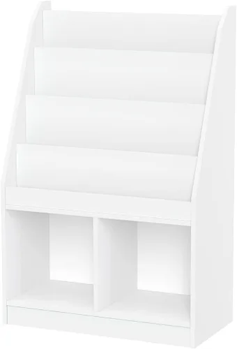 Miniatura 4 de RiverRidge Estantería para niños y organizador de almacenamiento de juguetes con 4 estantes para libros, 2 cubículos, organizador de juguetes