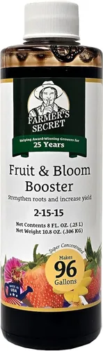 Farmer’s Secret Fertilizante de Frutas y Estimulación de Floración (8oz) - Súper Concentrado - Aumenta la Floración y el Rendimiento en Todas las