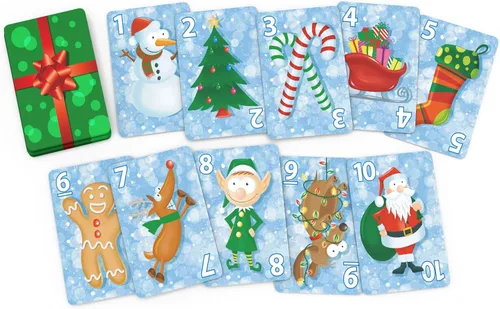 Miniatura 3 de Santa Claus Go Fish - Un juego de Navidad familiar para niños a partir de 4 años Go Fish, Old Maid y Slap Jack en una baraja