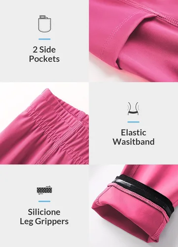 Miniatura 3 de BALEAF Pantalones de equitación para niñas, pantalones ecuestres con parche en la rodilla, mallas de escolarización juvenil con bolsillo UPF50+