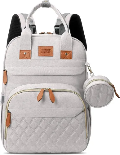 JSTPRO Mochila para pañales, bolsa de pañales grande con cambiador, regalos para nuevas madres, bolsa de pañales unisex ligera e impermeable con