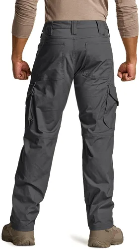 Miniatura 2 de CQR Men's Flex Ripstop Tactical Pants, Water Resistant Stretch Cargo Pants, Lightweight EDC Hiking Work Pants