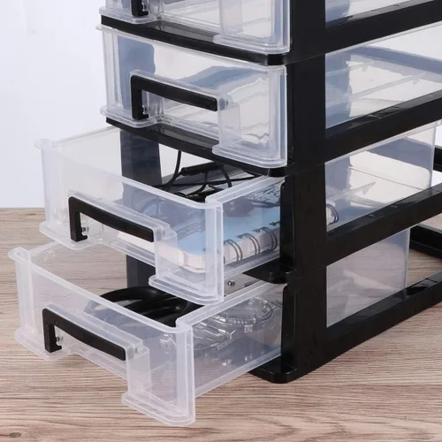 Miniatura 4 de PATKAW Gabinete de almacenamiento multifuncional de cinco capas, 8.3 x 5.9 x 12.3 pulgadas, 5 cajones de almacenamiento de plástico, caja