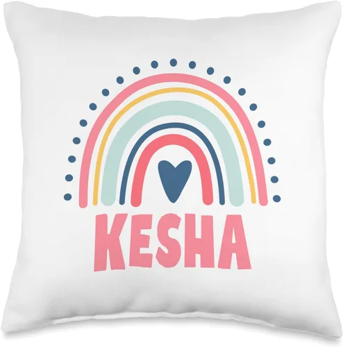 Idea Regalo Personalizzata con Nome Gifts Idea Kesha Name Custom Woman Myth Legend Pink Birthday Party Throw Pillow, 16x16, Multicolor