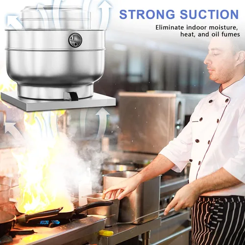 Miniatura 3 de Ventilador de escape con clasificación de grasa para campana de restaurante Ventilador de escape centrífugo de accionamiento directo 1.5HP 110