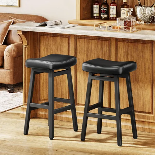 Miniatura 12 de Raynesys - Juego de 2 taburetes de bar de altura de mostrador, Taburetes de bar de 24 pulgadas para encimera de cocina, Taburetes de cocina