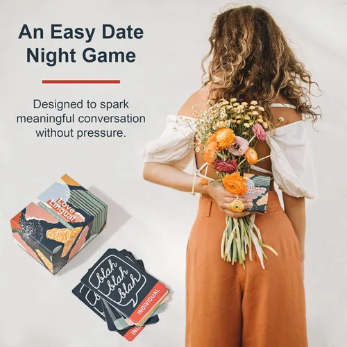 Miniatura 3 de FLUYTCO Love Lingual: El juego de cartas original para parejas 150 tarjetas de inicio de conversación para una cita nocturna, conexión más