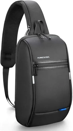 Miniatura 10 de Kingsons Mochila con compartimento para laptop de 15.6 pulgadas para hombres, mochila de negocios delgada y duradera para el trabajo, viajes