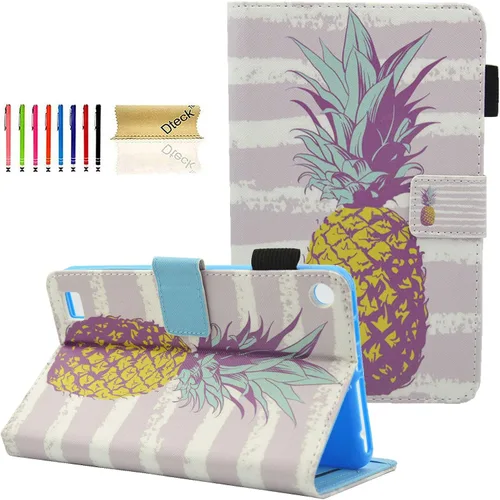 Miniatura 10 de Dteck - Funda para tablet Kindle Fire 7, funda protectora completa con función atril ajustable y función de encendido y apagado automático