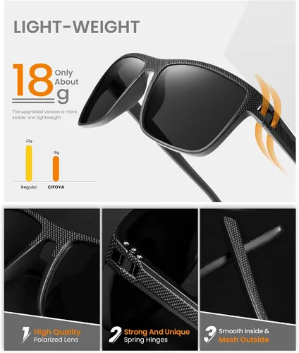 Miniatura 4 de Gafas de sol polarizadas para hombre, gafas de sol clásicas para mujer, protección UV para pesca, conducción, golf