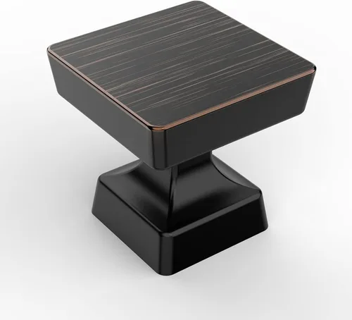 Miniatura 6 de Asidrama Paquete de 5 pomos de latón cepillado de 1-1/4 pulgadas para gabinetes de cocina, pomos dorados para aparadores y cajones, herrajes