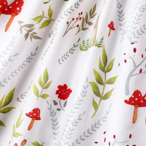 Miniatura 5 de PATPAT Vestido floral de princesa para niña, manga corta abombada, acampanado, elegante, vestido fruncido para niña de 3 a 24 meses