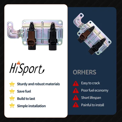 Miniatura 4 de Hisport 4M5G-9A500 Válvula solenoide de conducto de vacío colector de admisión compatible con Maz-da 3 5 6 CX-7 K5T46597 Reemplaza K5T81777 K5T46597