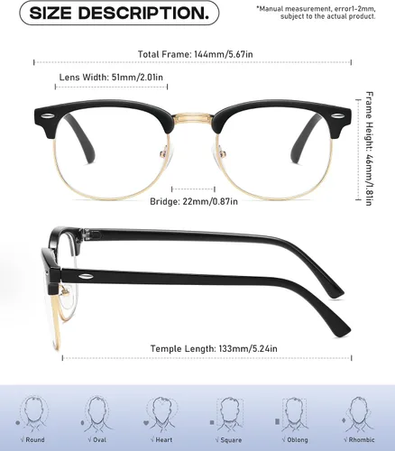 Miniatura 4 de Perfectmiaoxuan - Gafas con bloqueo de luz azul, anteojos para computadora/juegos/pantalla para mujeres u hombres, anti luz azul y UV