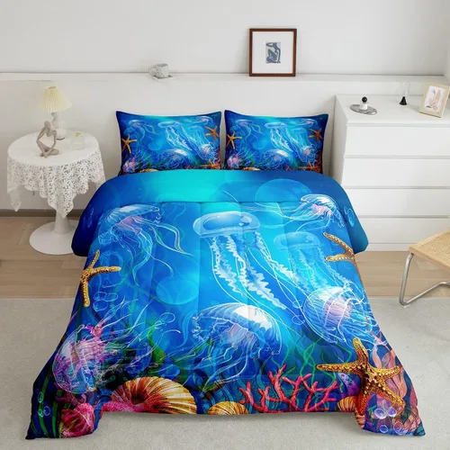 Miniatura 35 de Feelyou Juego de edredón de sandía, tamaño individual, juego de ropa de cama de frutas frescas de verano para niños, decoración de frutas rojas, 1