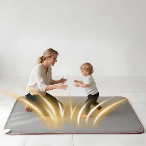 Heated Floor Rug, Waterproof Heated Floor Mat, Electric Heated Area Rug, Large Heated Area Rugs, Indoor Floor Heater, Timer Fast Heating Adjustment,