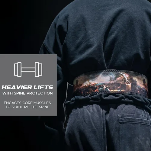Miniatura 2 de Katamu USPA & IPL Approved Premium Leather Lever Belt — 10mm and 13mm Powerlifting Belt for Men and Women, Steel Lever Buckle, 4 Inch Wide Back