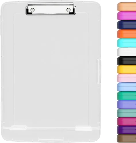 Miniatura 16 de Hongri Portapapeles con Almacenamiento con Soporte para Bolígrafo, Carpeta Portapapeles de Enfermería de 8.5 x 11 con Apertura Lateral, Alta