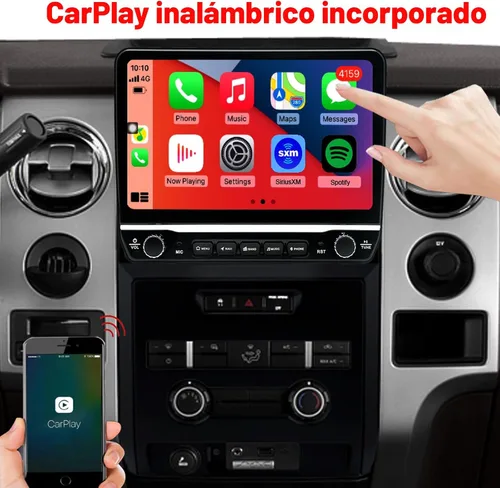Miniatura 3 de para Ford F150 Actualización de Radio 2009 2010 2011 2012, Estéreo con Pantalla Táctil QLED, CPU de 8 Núcleos, Compatibilidad con Carplay Android