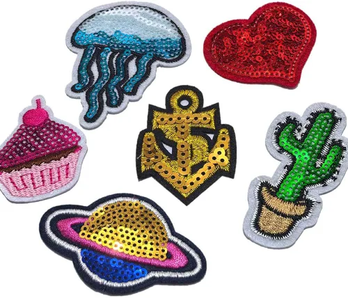 Miniatura 7 de Lentejuelas para coser o planchar en parches bordados para ropa, vestido, sombrero, pantalones, zapatos, cortina, decoración de costura (equinas-2)