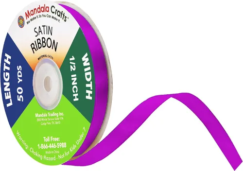 Miniatura 60 de Mandala Crafts Cinta de satén verde manzana para manualidades, cintas de tela de 1.5 pulgadas de ancho de 50 yardas para envolver regalos, ramos