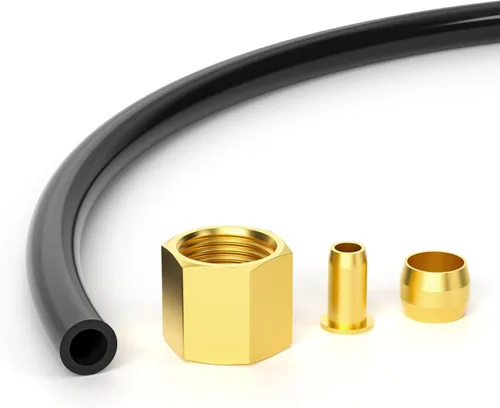 Miniatura 6 de GASHER Kit de tubo descargador de compresor de aire de 15 pulgadas, contiene casquillos de manga de 1/2 pulgada, inserto de compresión y tuerca