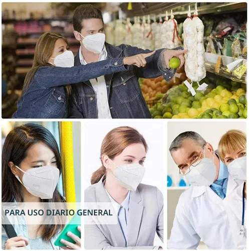 Miniatura 8 de LEMENT 50 unidades, Máscaras faciales KN95, Máscaras con 5 capas transpirables con bucles elásticos para el oído, Máscaras de seguridad para polvo