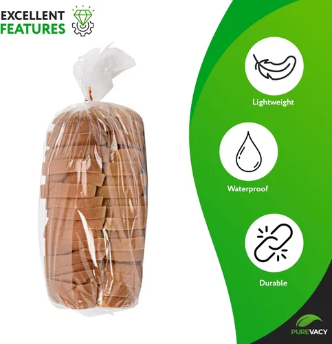 Miniatura 4 de Bolsas de plástico transparente para embalaje, bolsas de polietileno con fuelle de 5 x 4 x 18 pulgadas, bolsa transparente de LDPE de 1 mil