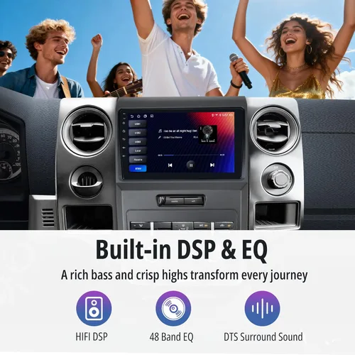 Miniatura 4 de Actualización de radio de coche para Ford F150 2009-2014, 4 GB+64 GB Qualcomm 8 Core Unidad principal con CarPlay Android Auto, 10.1 pulgadas F150