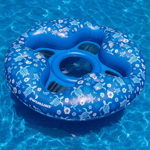 Miniatura 2 de Swimline Tumbona tropical para 4 personas, color azul