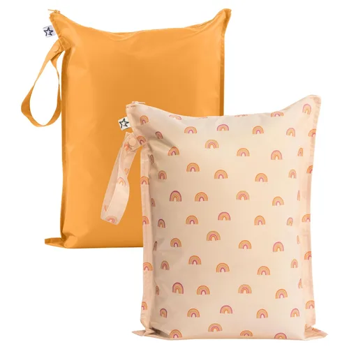 Miniatura 11 de Tiny Twinkle Bolsas Húmedas a Prueba de Desorden Paquete de 2 Bolsas Húmedas Reutilizables e Impermeables para Trajes de Baño Ropa de Bebé