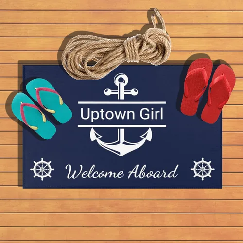 Miniatura 2 de Tapete de bienvenida a bordo para barcos, alfombra de bienvenida personalizada a bordo, alfombra de barco personalizada, regalo náutico, decoración