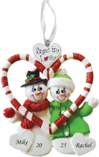 Miniatura 9 de Adorno de Navidad Personalizado para Parejas 2025 – Regalo Personalizado para Parejas, Recién Casados, Parejas Casadas y Comprometidas – Decoración