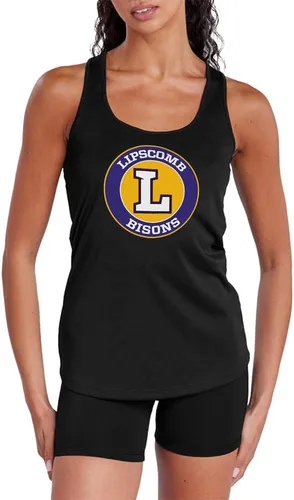 Miniatura 479 de Camiseta deportiva sin mangas oficial de NCAA Collegiate para mujer, con espalda cruzada, colección con logotipo primario