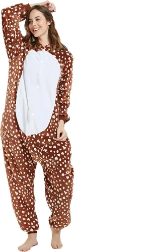 Miniatura 3 de Disfraz de ciervo para mujer, pijama de una sola pieza