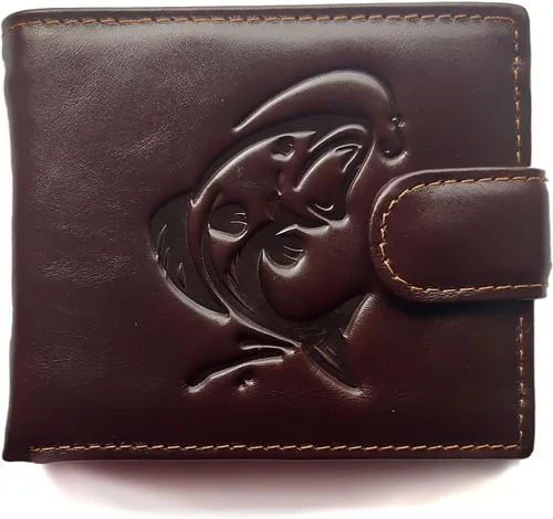 Miniatura 141 de Hombres Cool Eagle Wolf Caballo Totem Cuero Vaca Vertical Cartera Cremallera Multi-tarjeta Titular, Tótem de caballo, Minimalista