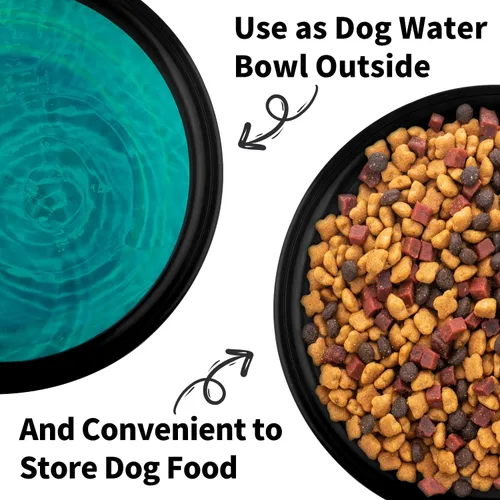 Miniatura 2 de Cuencos plegables para perros, paquete de 2 unidades de tamaño grande para perros grandes/medianos, cuencos de agua de viaje para mascotas, cuenco