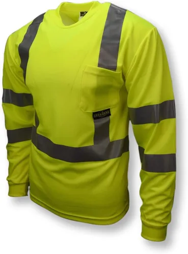 Radians ST21-3PGS-2X Clase 3 Camiseta de seguridad de manga larga Max-Dri con malla transpirable, 2X-Grande, Verde