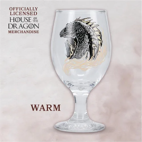 Miniatura 3 de Paladone House Of The Dragon - Copa de cristal que cambia de color (10.2 onzas líquidas), mercancía y regalo de Juego de Tronos, novedad medieval