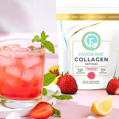 Miniatura 6 de Faster Way - Péptidos de colágeno – 0.44 oz de colágeno hidrolizado + 0.43 oz de proteína por porción – cabello, piel y uñas – Aminoácidos – Sin