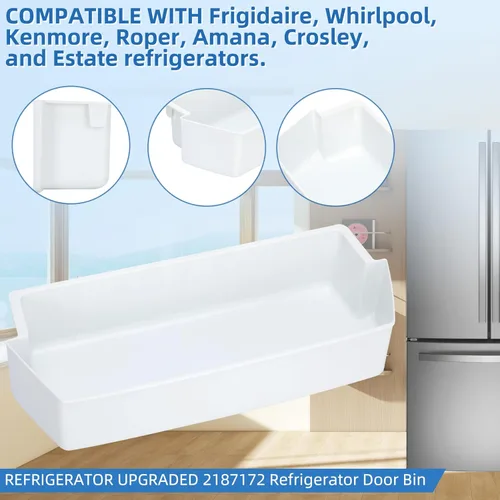 Miniatura 6 de 2187172 Contenedor de puerta para Whirlpool Kenmore Amana Frigidaire Frigidaire Frigidaire Roper Estate Reemplazar WP2187172, AP6006028, 2187194K